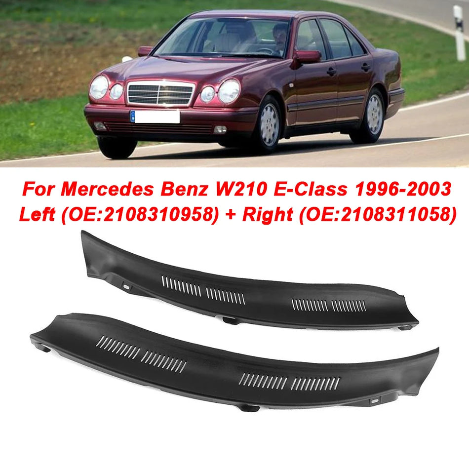 Mriežka panelu kapoty, ľavá a pravá, čierny ABS plast, náhradný diel pre Mercedes W210 E trieda