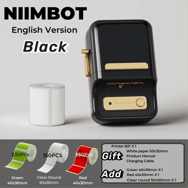 NIIMBOT B21 Label Printer &ndash; Portable Thermal Label Printer