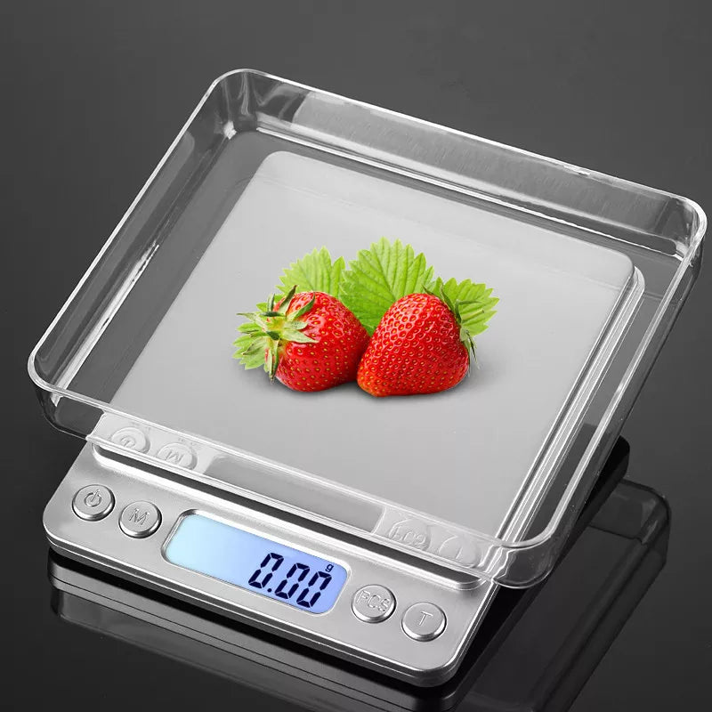 Taşınabilir Mini LCD Dijital Terazi Ağırlık Dengesi Ölçeği Bavul Barista Ölçeği 500/0.01g 3000g/0.1g Takı Seyahat mutfak gereçleri