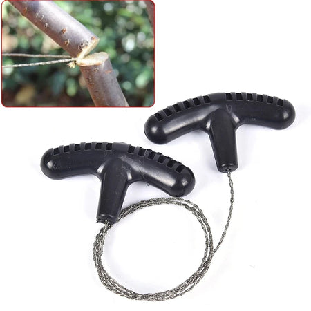 Portable Stainless Steel Wire Saw with Finger Handle for Outdoor Adventures