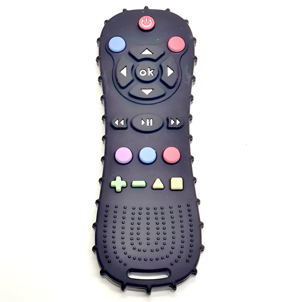Baby Remote Control Teether &ndash; Safe Silicone Biting Toys Black