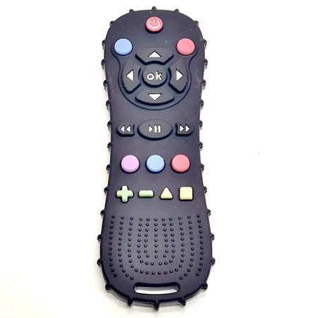 Baby Remote Control Teether &ndash; Safe Silicone Biting Toys Black