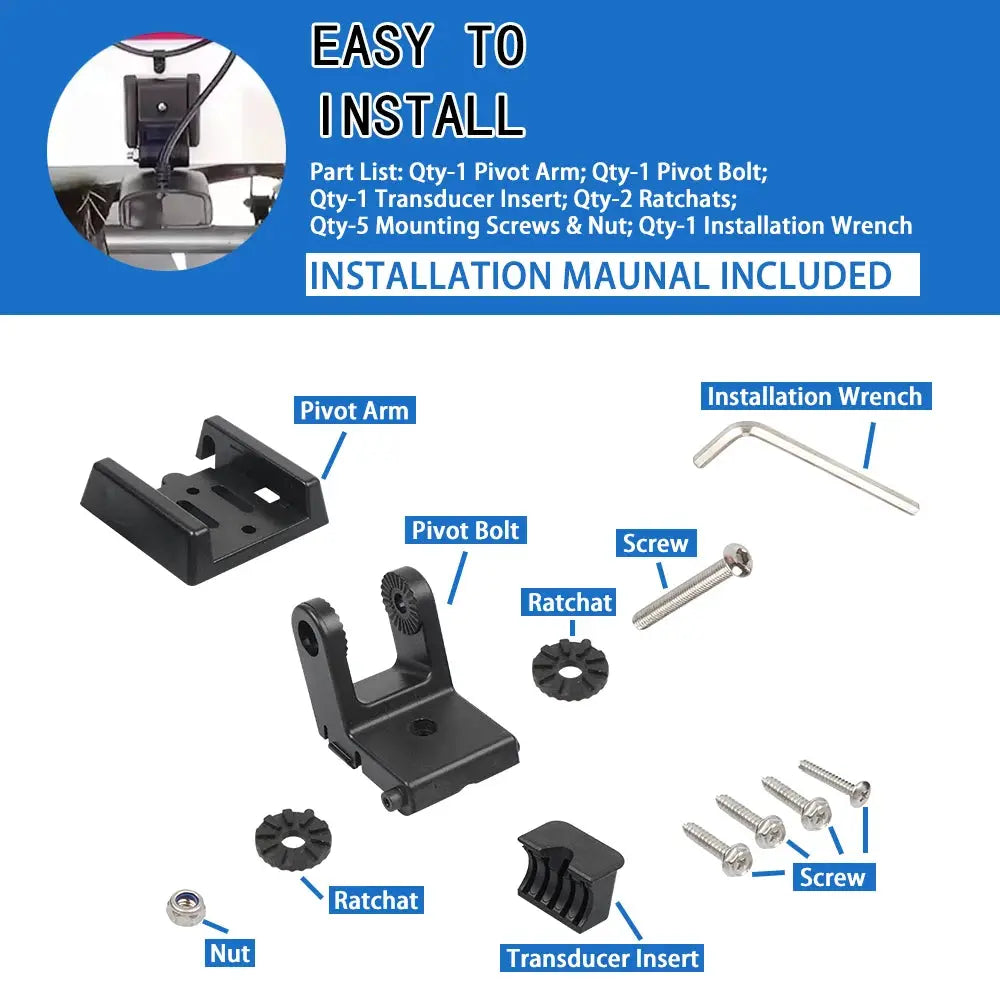 7400931 MHX XNT Transducer Bracket For XHS Model Transducers For XNT 9 20 Transom Mounting Hardware Kit Black BT-1014 by InterCyprus Trading Ltd