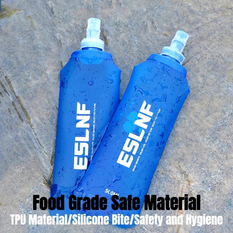 Складная бутылка для воды из TPU 0.5L для велоспорта, путешествий, активного отдыха