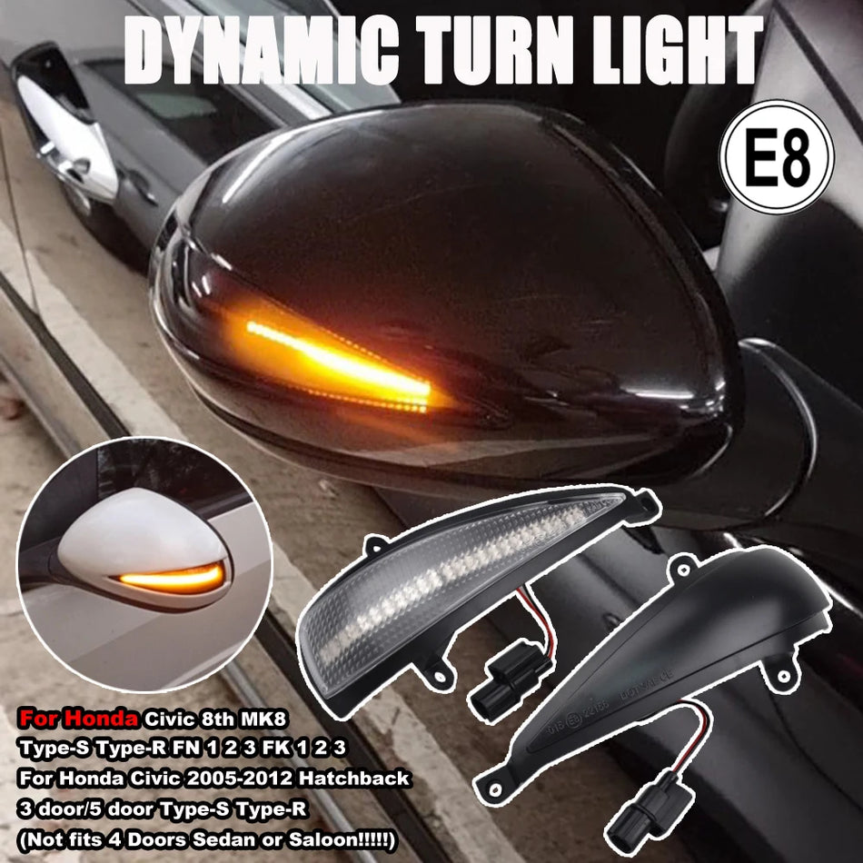 Dynamic LED Turn Signal Lights for Honda Civic 8th 2005-2012 Hatchback