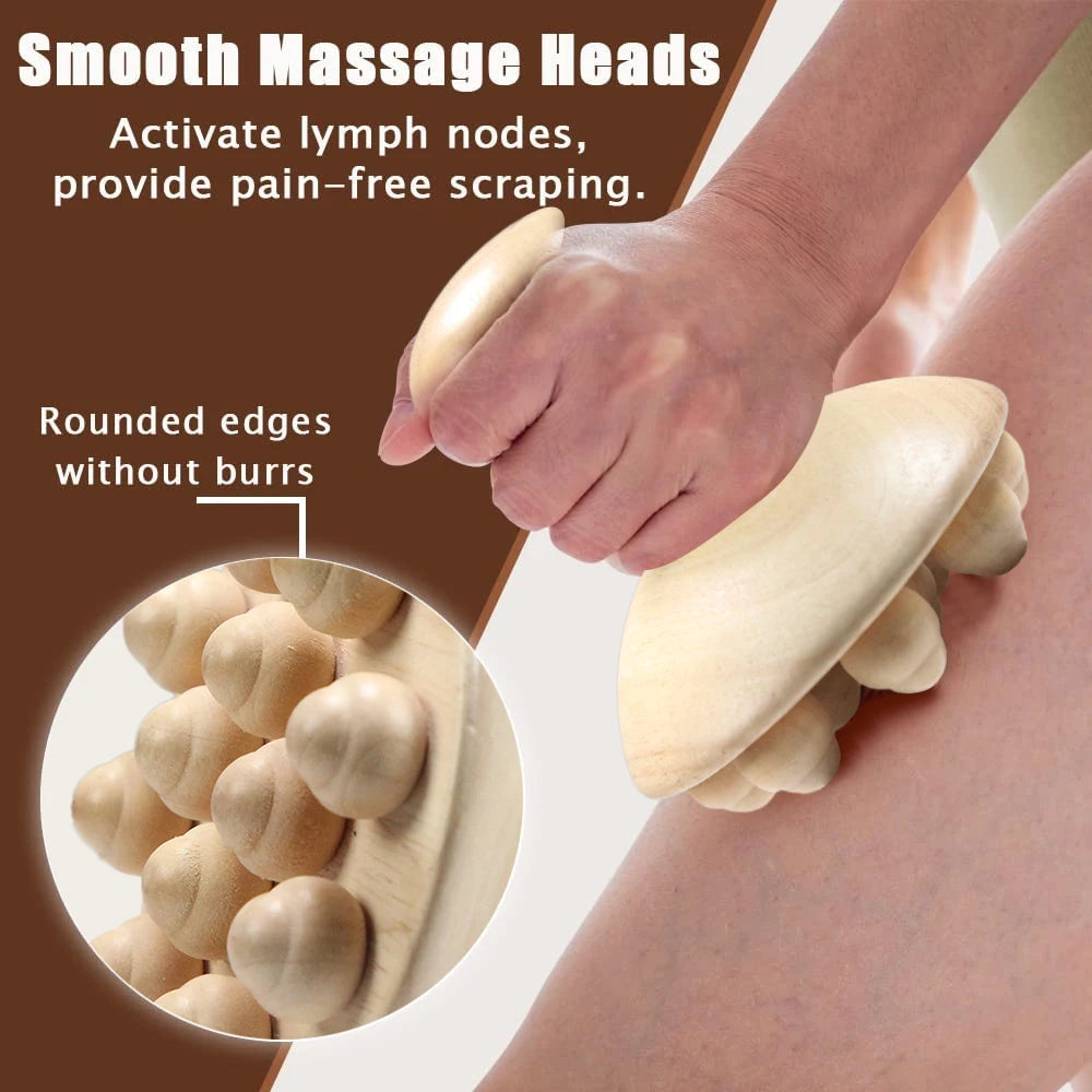 Wood Therapy Mushroom Massage Tool &ndash; Natural Anti-Cellulite Solution