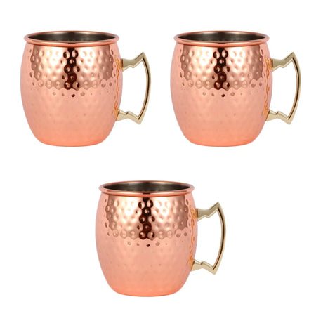 500ML Copper Moscow Mule Mug - Durable Stainless Steel 3PCS Copper Mugs / CHINA / As Show