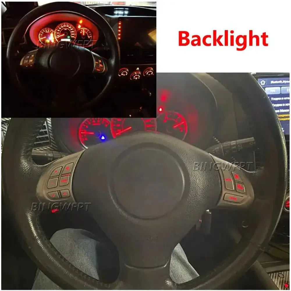 Silver Steering Wheel Audio Cruise Control Switch Buttons For Subaru Forester 2008 2009 2010 With Backlight by InterCyprus Trading Ltd
