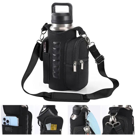 Magnetic Gym Bag Crossbody Water Bottle Pouch Phone Holder