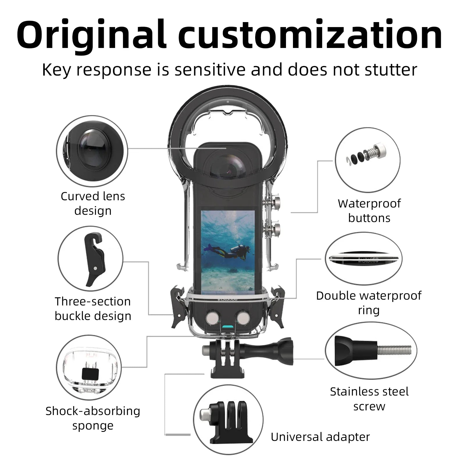 Insta360 X5 Dive Case &ndash; Completely Invisible Underwater Shooting