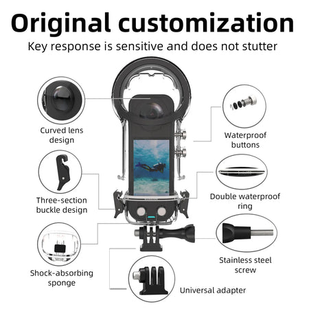 Insta360 X5 Dive Case &ndash; Completely Invisible Underwater Shooting