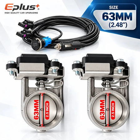EPLUS Universal with Button Switch Stainless Steel Electric Exhaust Valve Kit Car Exhaust Pipe Electronic Muffler Valve by InterCyprus Trading Ltd