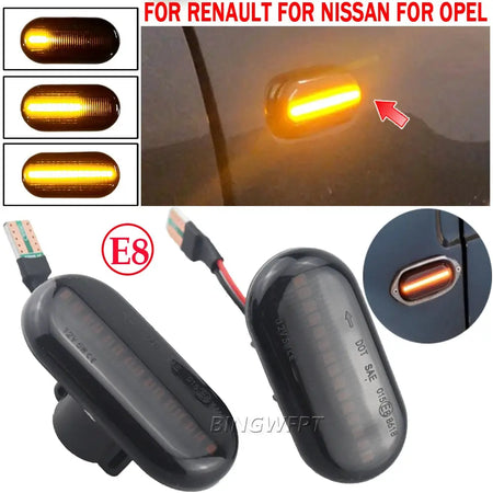 For Renault Clio 1 2 KANGOO MEGANE ESPACE TWINGO MASTER LED Dynamic Side Indicator Marker Signal Light Lamp by InterCyprus Trading Ltd