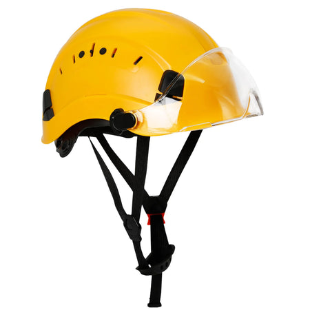 SF06 Safety Helmet &ndash; Lightweight ABS for Outdoor Use Yellow Clear Lens