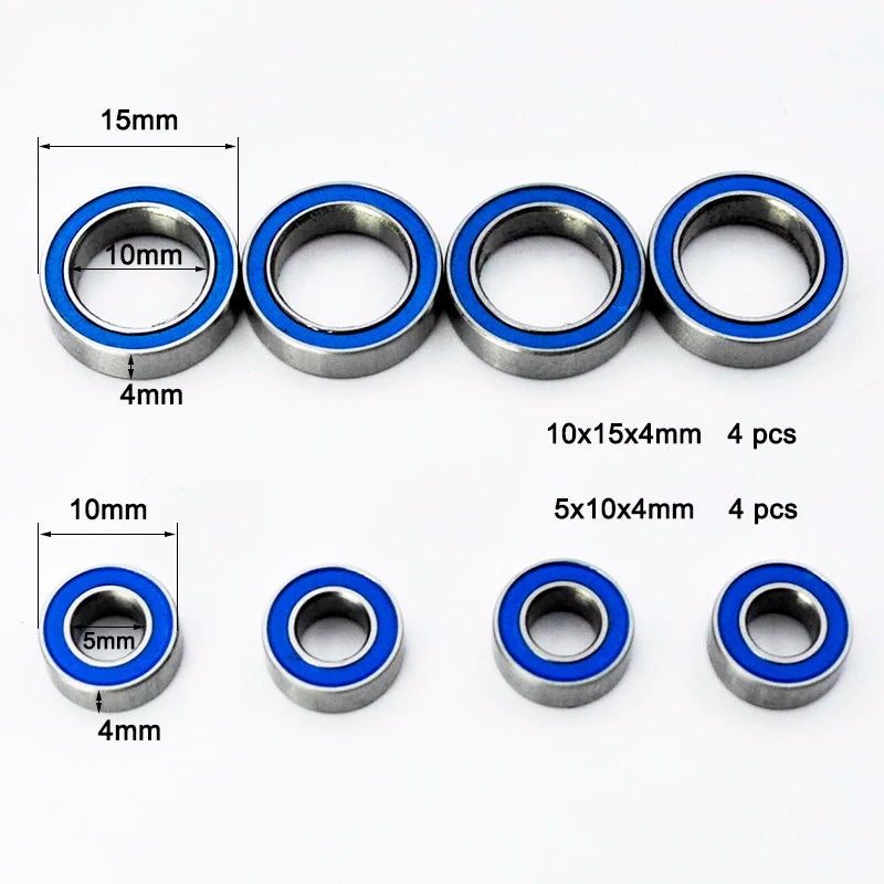 8Pcs Rubber Sealed Mini Bearings Kit &ndash; Grease-Lubricated CHINA