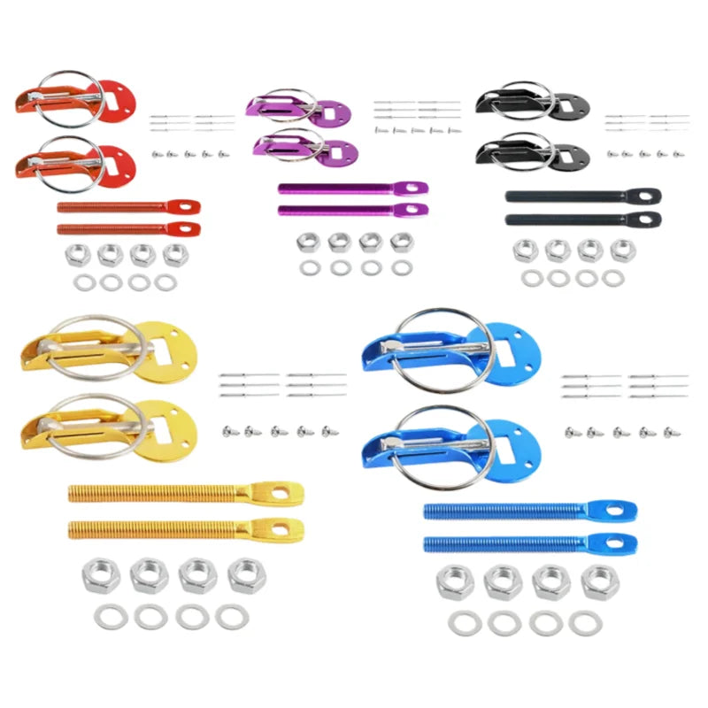 Kit de pini pentru capotă din aluminiu universal cu chei de blocare pentru racing