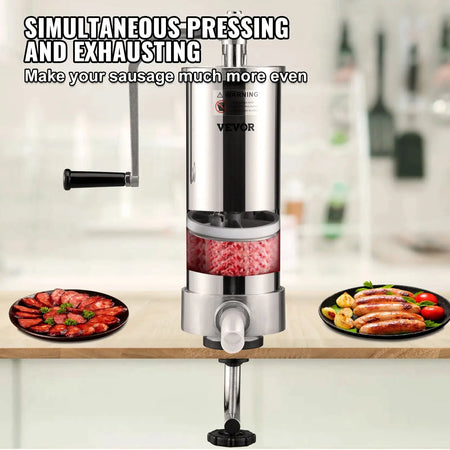 1.5 To 3L Vertical Sausage Stuffer With 3 Tubes