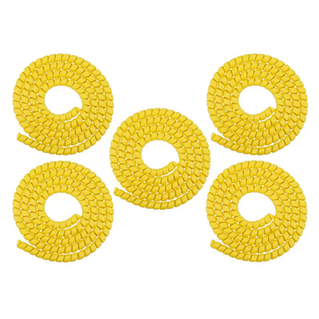 1.3m Spiral Cable Protector For M365 Pro 2 And Bicycles 5Pcs Yellow