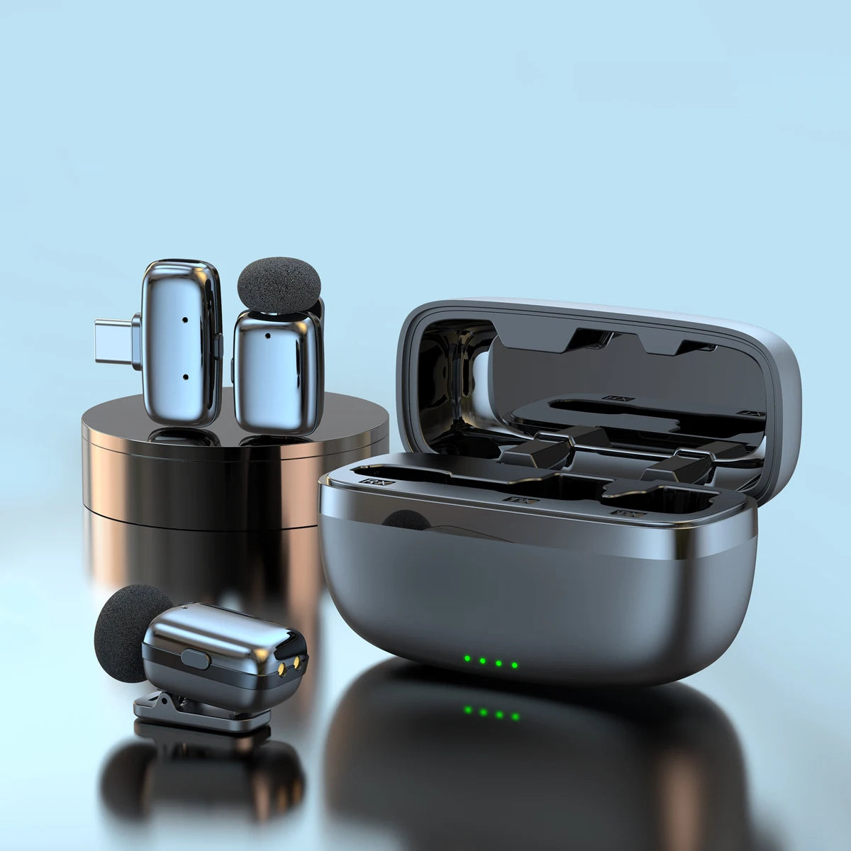 Basix Wireless Lavalier Microphone System &ndash; Charging Case TypeC-mini S