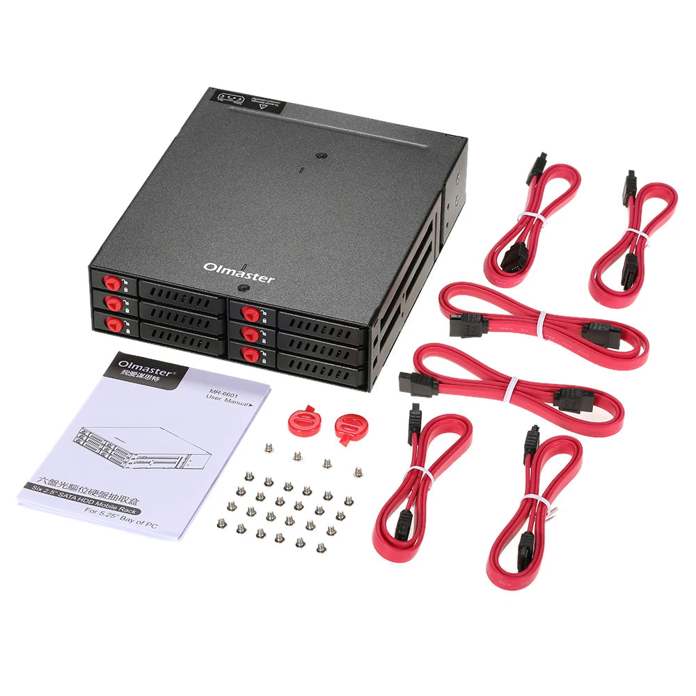 OImaster 6 Baías de Disco Rígido Móvel Backplane com Ventoinha de ...
