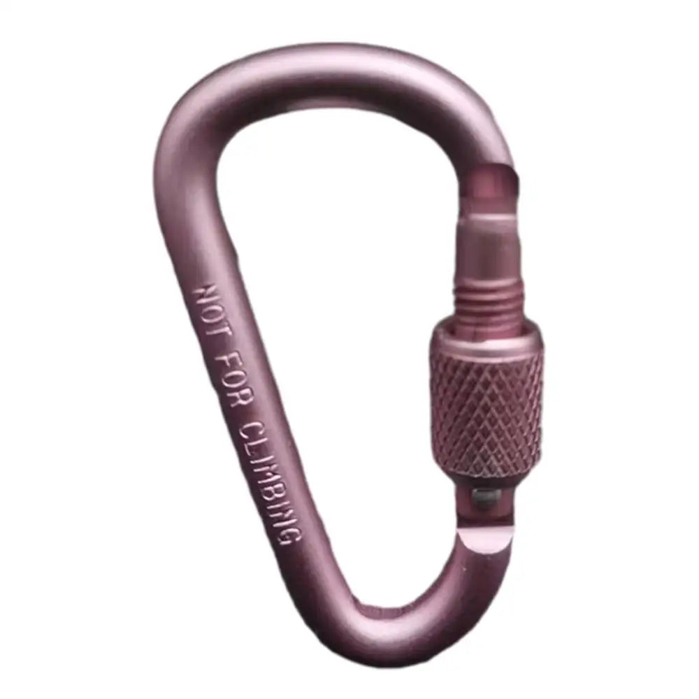 Outdoor Climbing Carabiner D Shaped Paracord Tensioner Key Chain Clip Aluminum Alloy Guylines Tensioner Camp Mountaineering Hook Pink / CN (Origin)