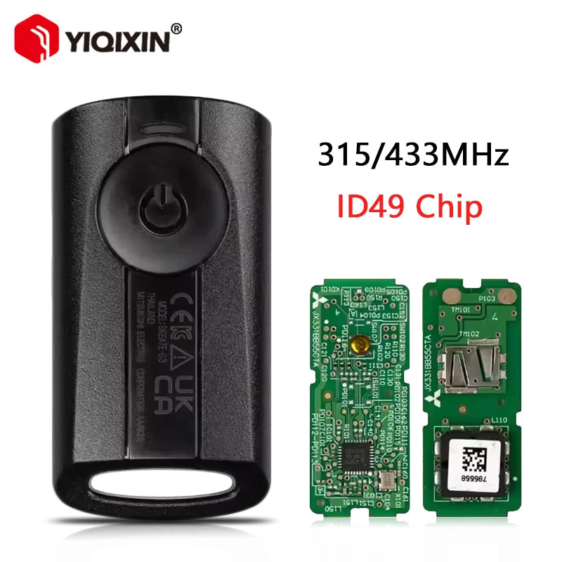 Yamaha NVX155 Fjärrnyckel Med ID49 Chip 315/433MHz Oklippt Blad