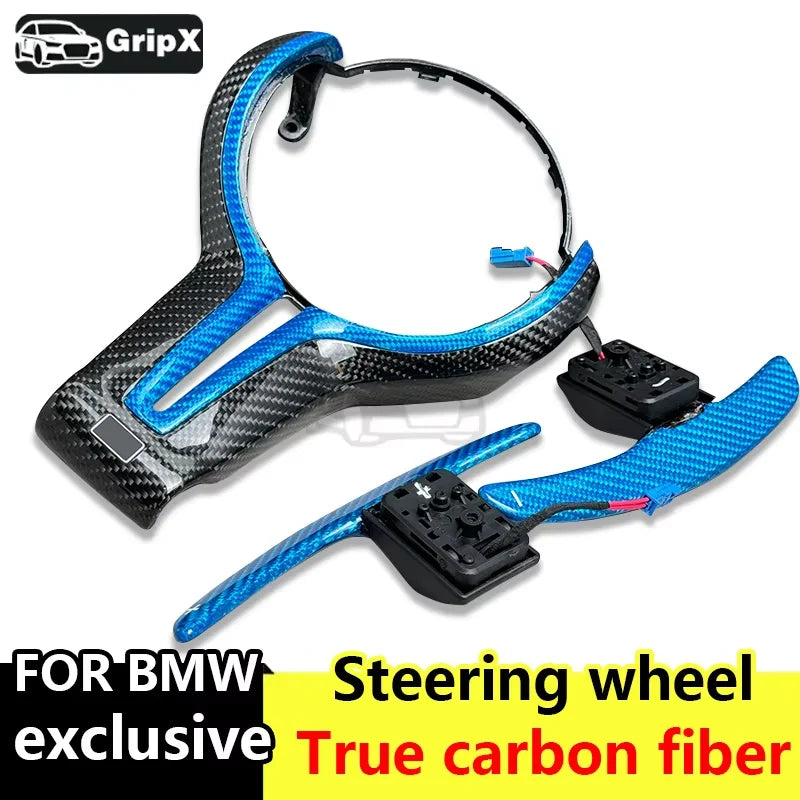 Capa de Volante em Fibra de Carbono BMW, Compatível com F01 F06 F10 F11 F20 F22 F30 F31