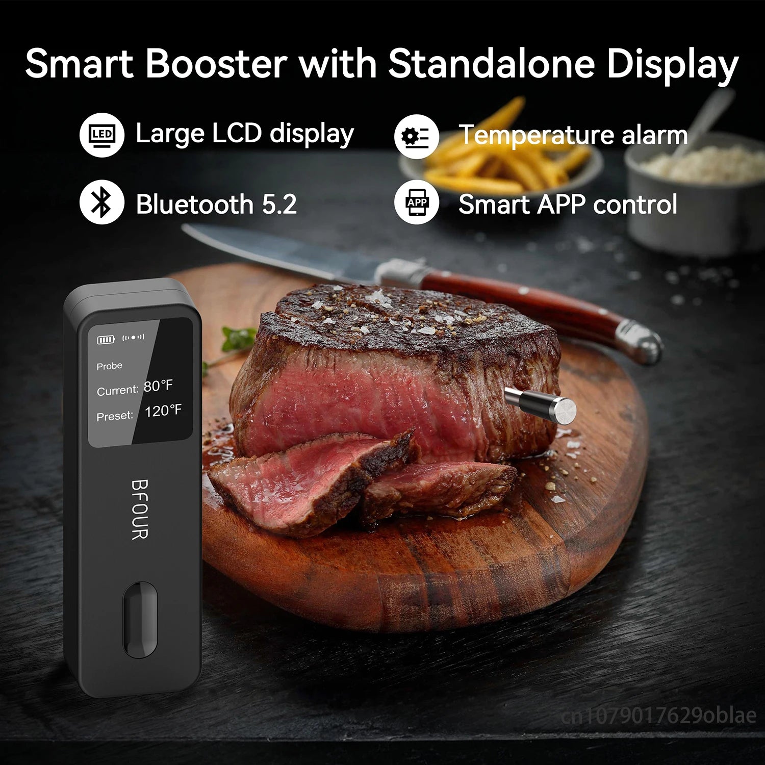 Wireless Bluetooth Meat Thermometer &ndash; IP67 Waterproof