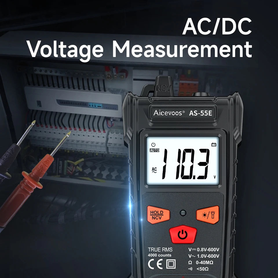 Aicevoos AS-55EB Automatic Smart Digital Multimeter &ndash; True RMS Auto Range Voltage Tester