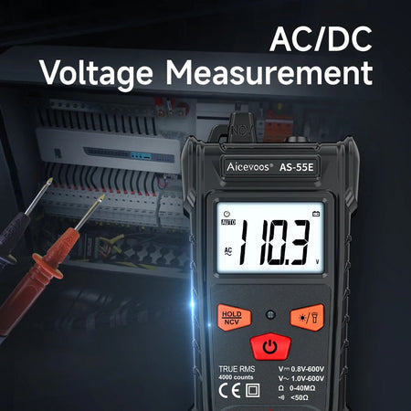 Aicevoos AS-55EB Automatic Smart Digital Multimeter &ndash; True RMS Auto Range Voltage Tester