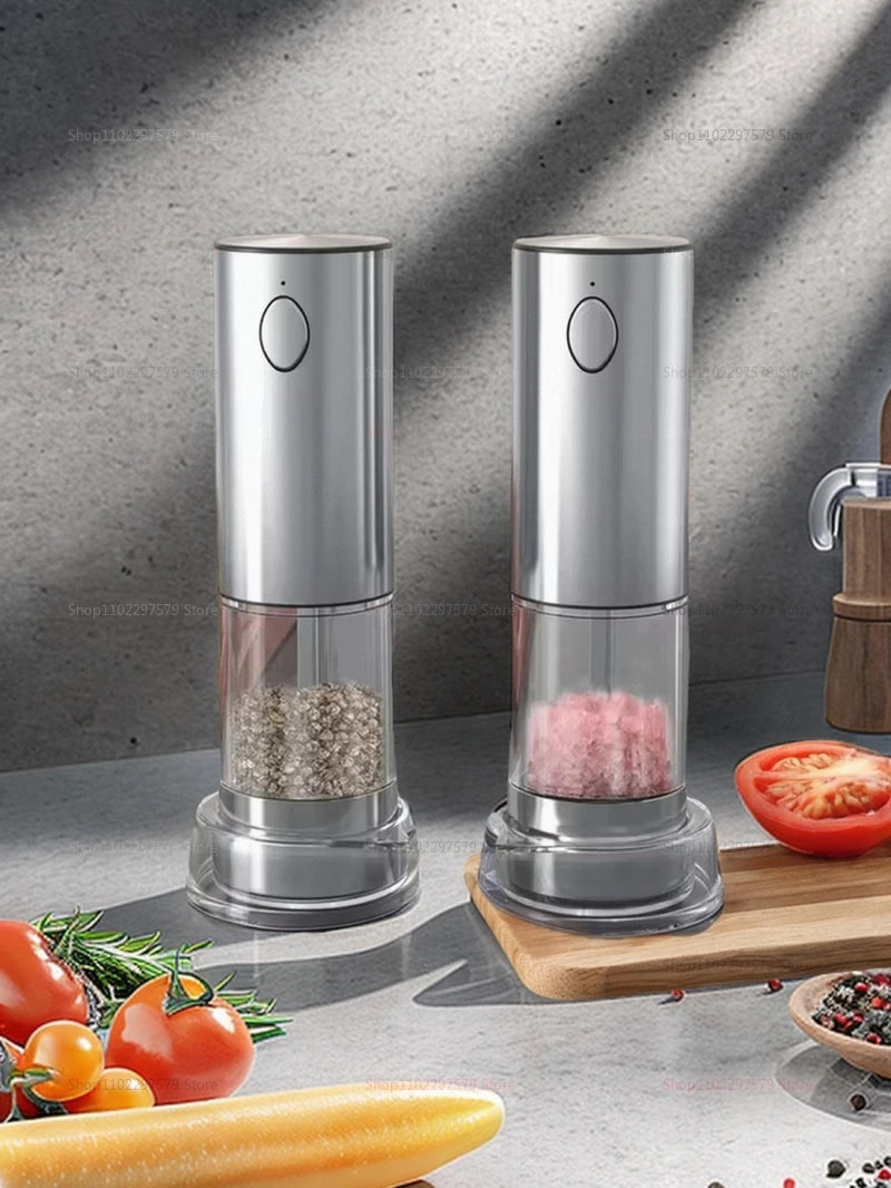 Electric Salt and Pepper Kit &ndash; USB Rechargeable Grinder