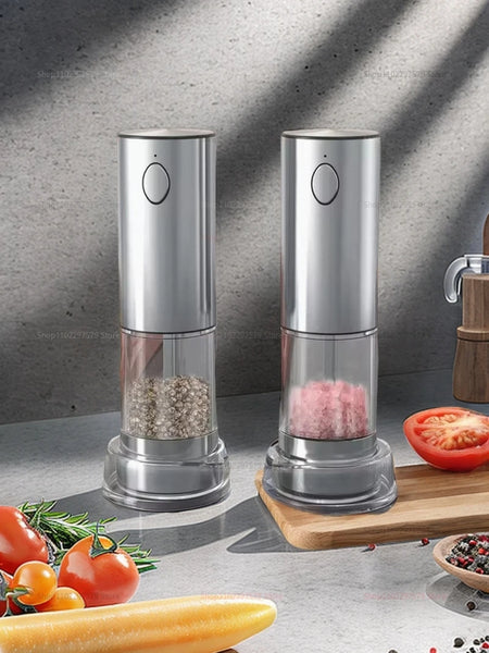 Electric Salt and Pepper Kit &ndash; USB Rechargeable Grinder