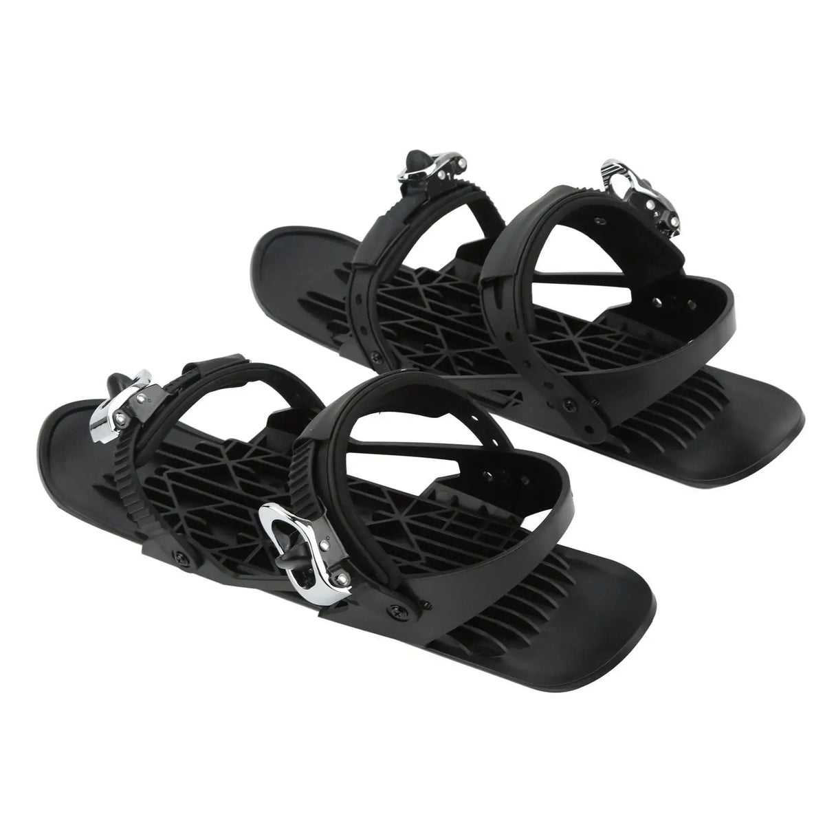 Mini Snowboard Shoes Black &ndash; Metal Buckle Secure Fit