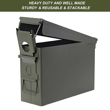 Ammo 30 Cal Metal Ammo Can - Waterproof Storage Box
