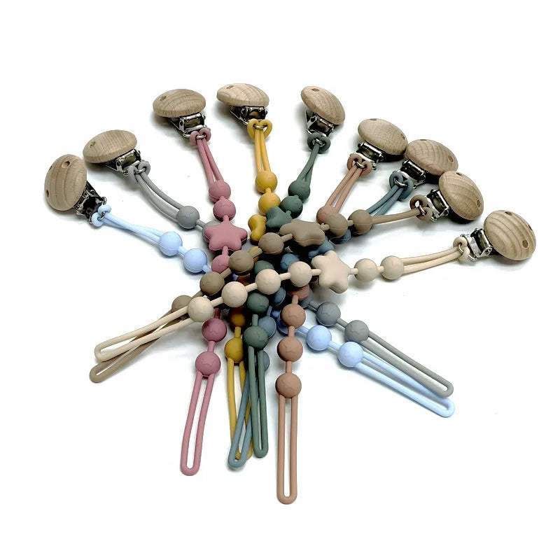 Silicone Pacifier Chain &ndash; Anti-Drop Safety Clip