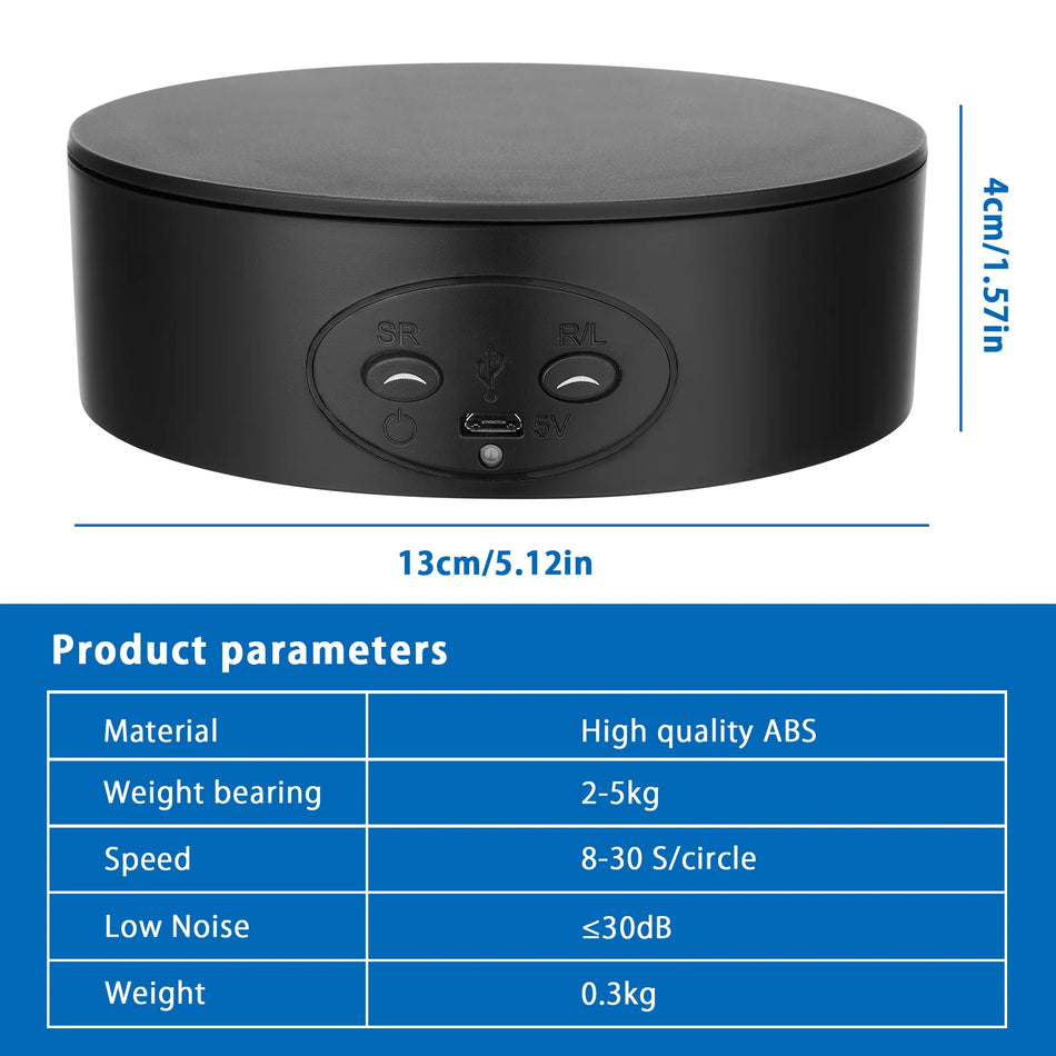 Mini Elektrisk Vridplatta 360 Grad USB Driven Smycken