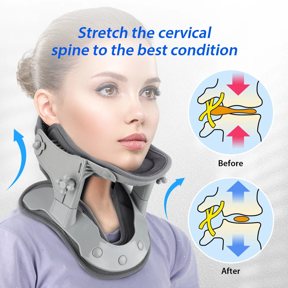 Neck Cervical Traction Apparatus &ndash; Built-in Heating Pads