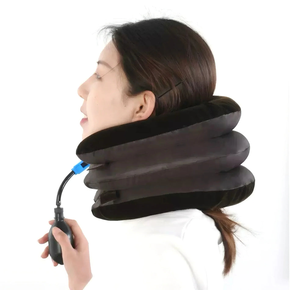 Portable Inflatable U-Shaped Neck Massager for Cervical Support and Relief