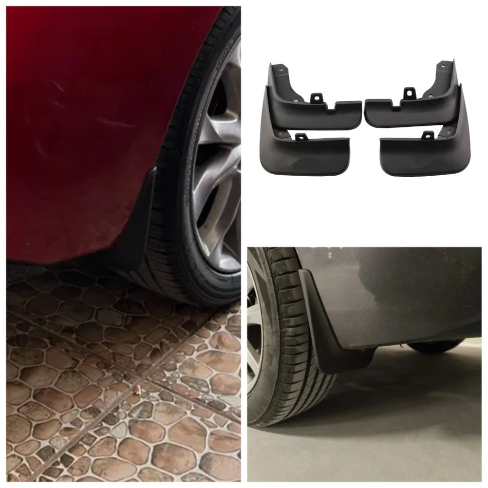 Mud Flaps 4-Piece For Mazda3 Axela 2014-2018 Front And Rear Splash Guards Rubber ABS