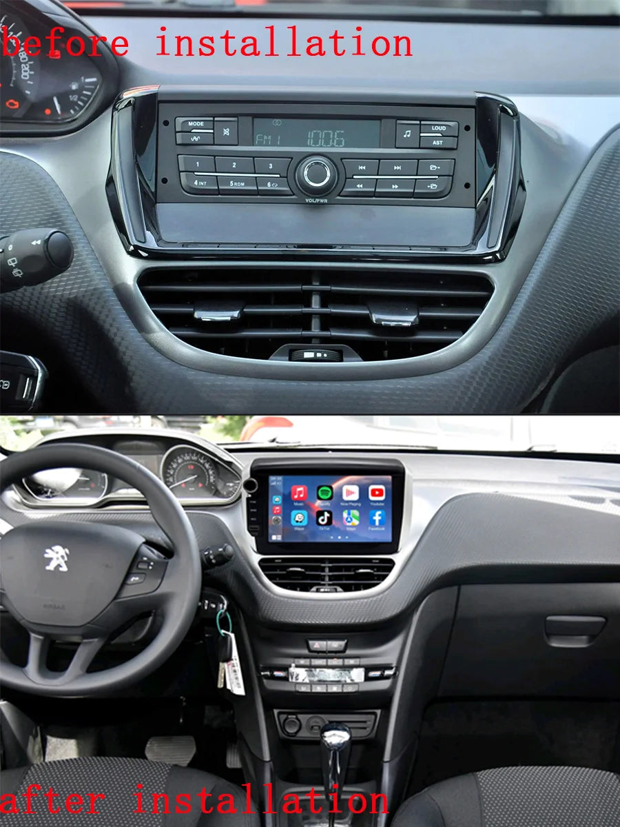 8-calowy radio samochodowe do Peugeot 208 2008 z ekranem dotykowym Android Auto i Apple Carplay