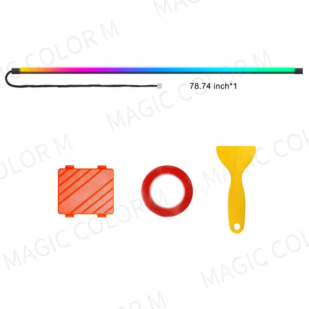 78inch 200cm 150cm LED Car Ambient Light Front Dashboard Windshield 64 Color RGB Symphony Interior Atmosphere Lamp App Control by InterCyprus Trading Ltd
