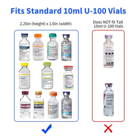 Insulin Fridge Case &ndash; 6 Slot Removable Foam Organizer