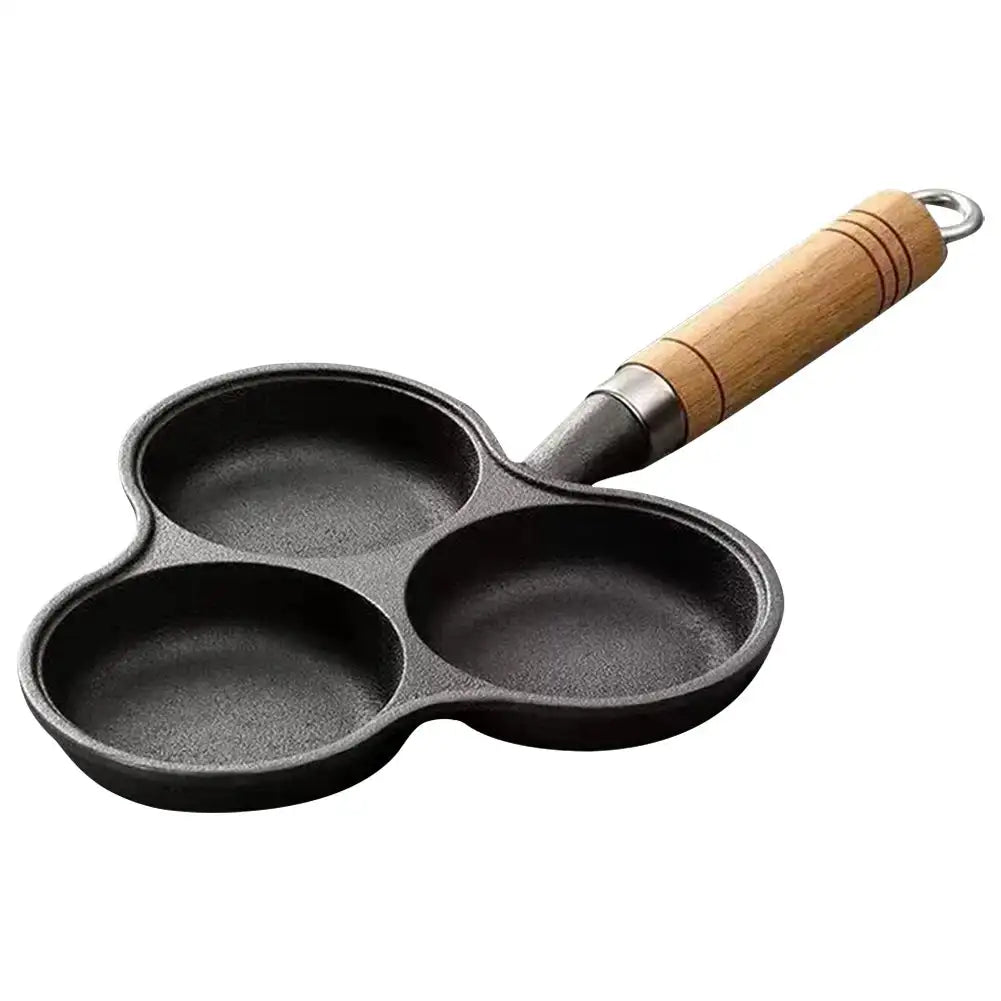 Alloet 4 To 7 Cup Breakfast Egg Pan Nonstick Pancake Pan 3 Hole