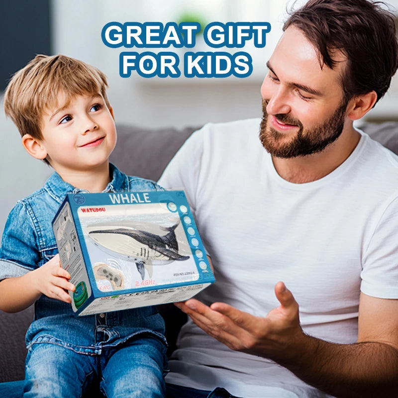 Remote Control Whale Spray Water Toy &ndash; Water Spray Action