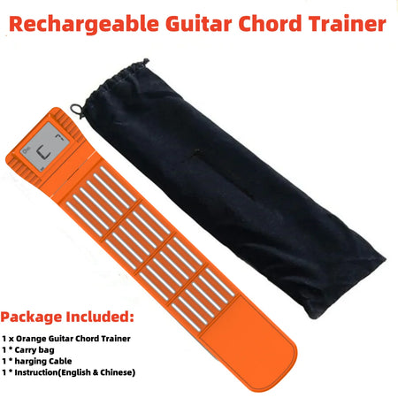 Pocket Guitar Chord Practice Tool &ndash; Visual Chord Chart Orange