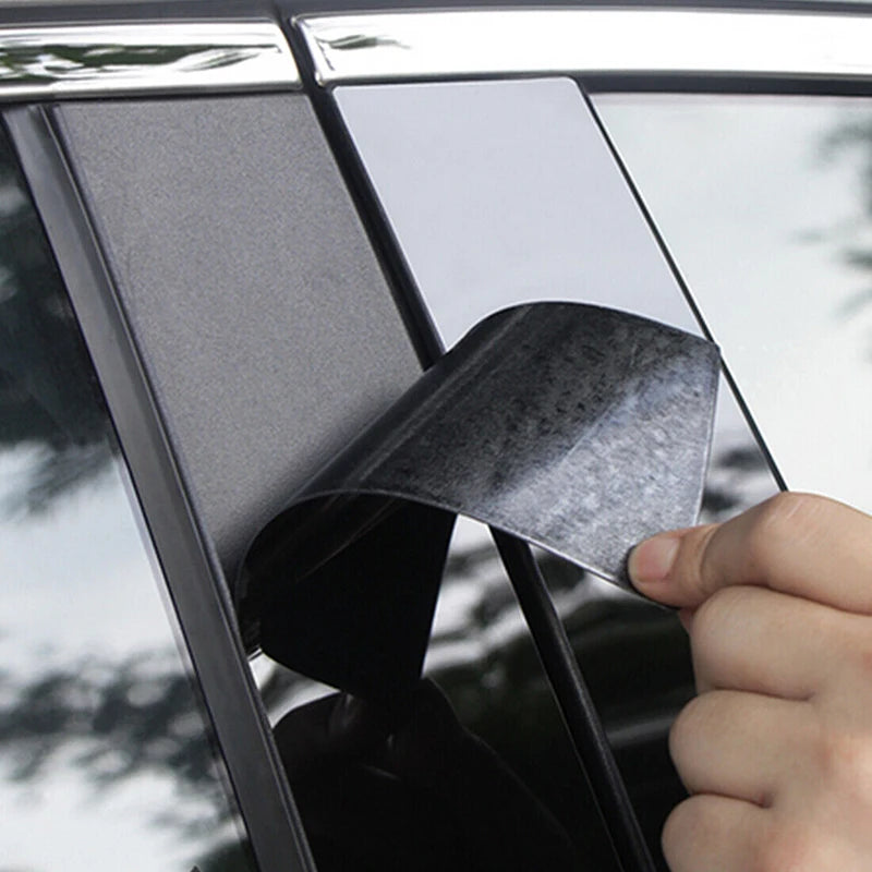 Fiat 500 Stulpelio Lipdukai, Blizgus Juodas Polikarbonato Apdailos 2010-2020