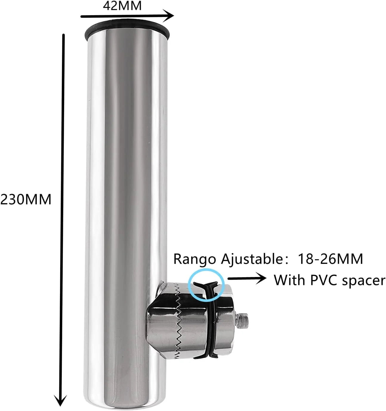 2 Pcs Stainless Steel Marine Rod Holders &ndash; Adjustable