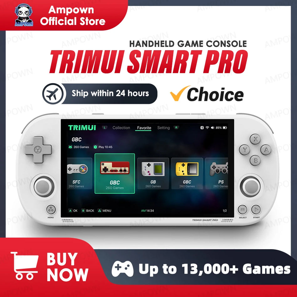 Trimui Smart Pro Handheld Game Console &ndash; Long Battery Life