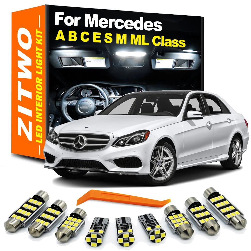 High-Performance LED Interior Light Kit for Mercedes Benz A B C E S M Classes &ndash; 300% Brighter!