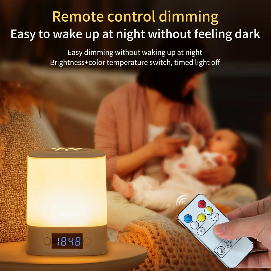 Rechargeable Touch Control Night Lamp with Clock Display